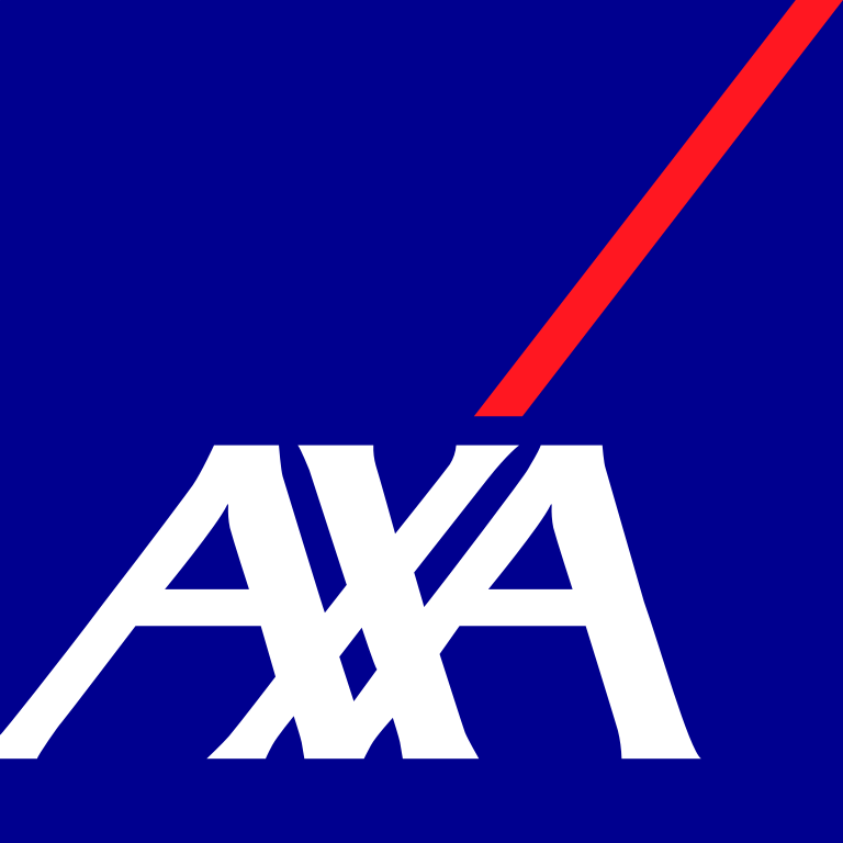 Logo der AXA Versicherung – internationaler Versicherungskonzern mit umfassenden Lösungen für Privat- und Firmenkunden.