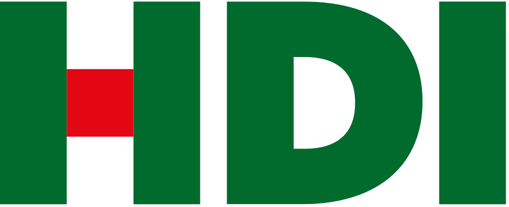Logo der HDI Versicherung – deutscher Versicherer mit Angeboten für Privatkunden, Gewerbe und Industrie.